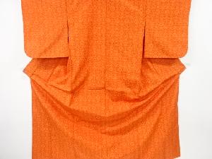 リサイクル　花亀甲模様織り出し十日町紬着物